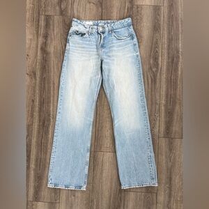 Zara Light Wash Wide Leg Jeans size 8